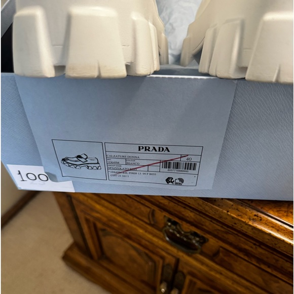 SOLD ⭐️ Prada Monolith Lug Sole 💫 Loafers White 💫 - Picture 9 of 10